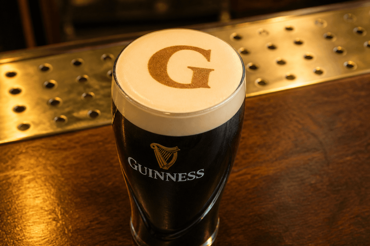 Example drink print: Happy Birthday on stout foam